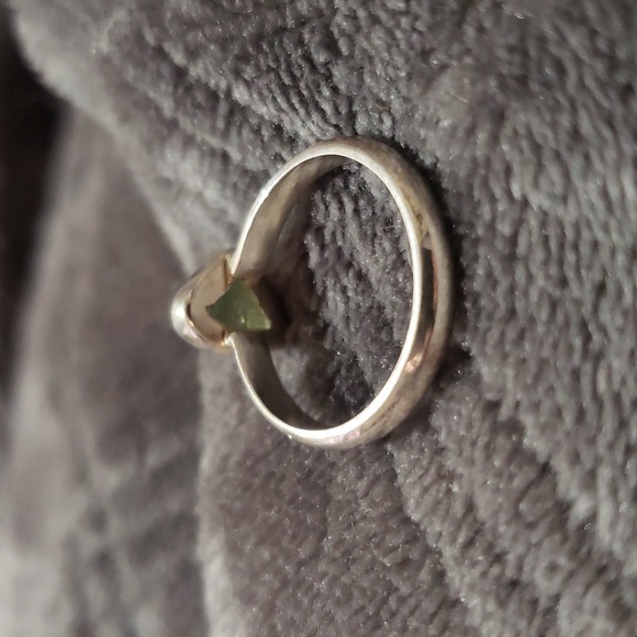 Genuine Moldavite Ring ~ 925 Sterling Silver - Picture 12 of 15